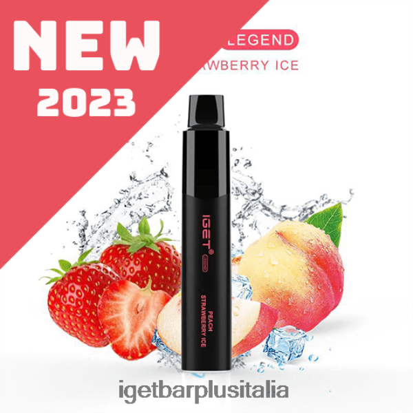 IGET Vape Online | leggenda iget - 4000 sbuffi gelato alla fragola e pesca
