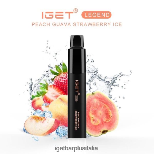IGET Vapes Italy | leggenda iget - 4000 sbuffi ghiaccio alla fragola e guava alla pesca