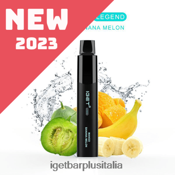 IGET Vapes Italy | leggenda iget - 4000 sbuffi melone banana mango