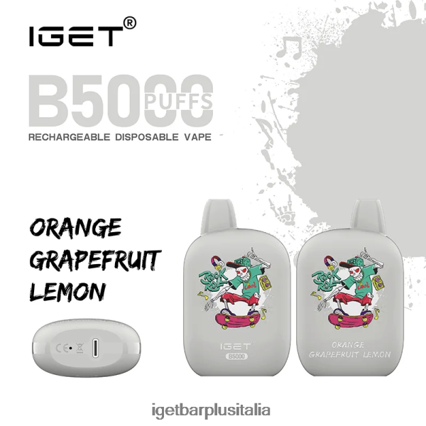IGET Sigaretta Elettronica | iget b5000 arancia pompelmo limone