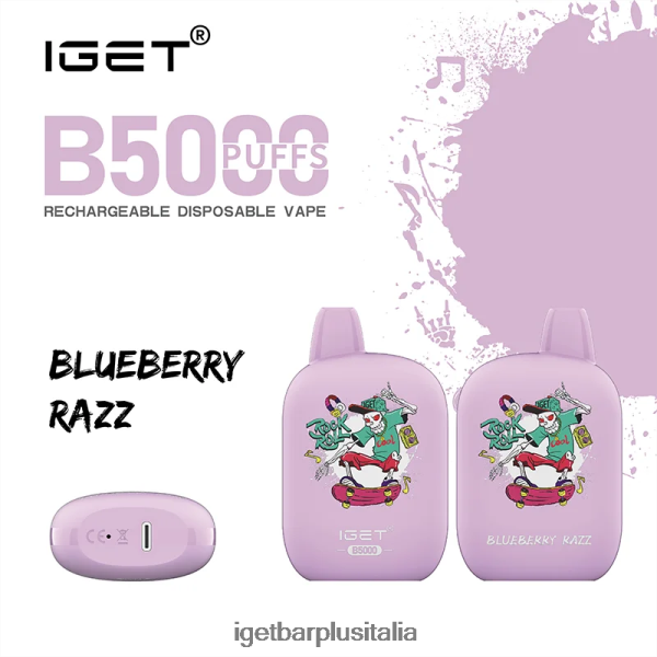 IGET Vape Online | iget b5000 Razz ai mirtilli