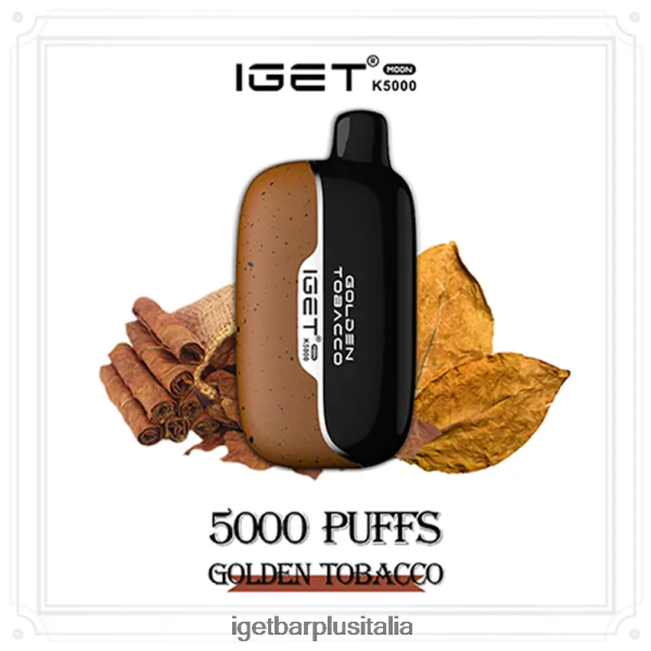 IGET Bar Italia | iget moon 5000 sbuffi tabacco dorato
