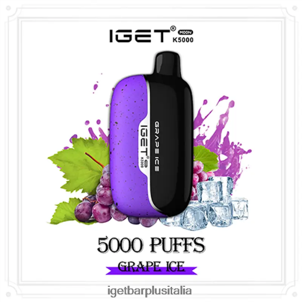 IGET E Cigarette | iget moon 5000 sbuffi ghiaccio d'uva
