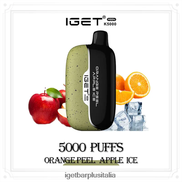 IGET Italy | iget moon 5000 sbuffi ghiacciolo di mela con buccia d'arancia