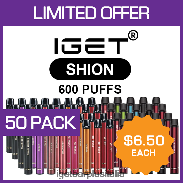 IGET Bar Italia | iget shion - 600 erogazioni - conf. da 50