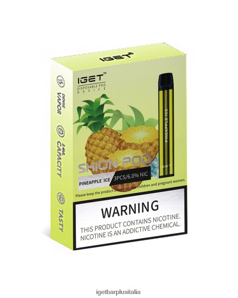 IGET E Cigarette | 3 x oggetti ghiaccio all\'ananas