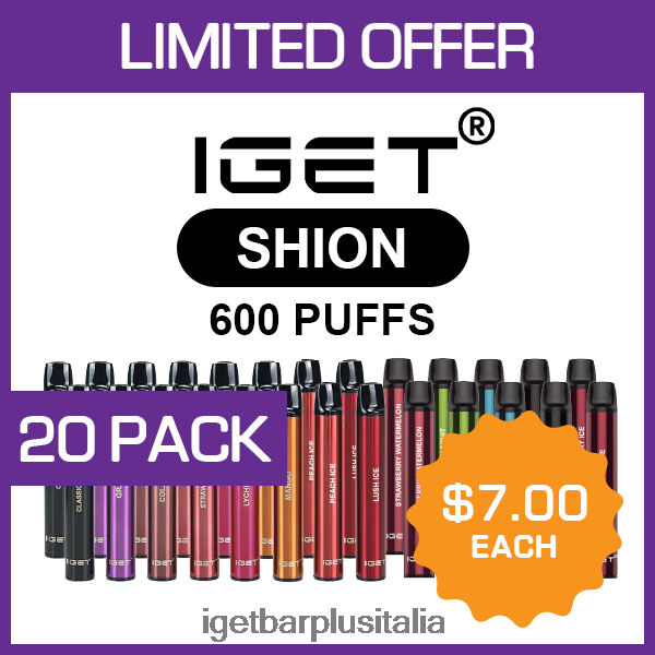 IGET Italia | iget shion - 600 erogazioni - conf. da 20