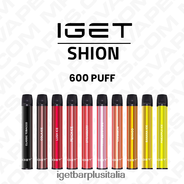 IGET Sigaretta Elettronica | iget shion vaporizzatore usa e getta all'ingrosso (600 puff)