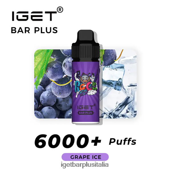 IGET Bar Italia | barra iget più 6000 sbuffi ghiaccio d'uva