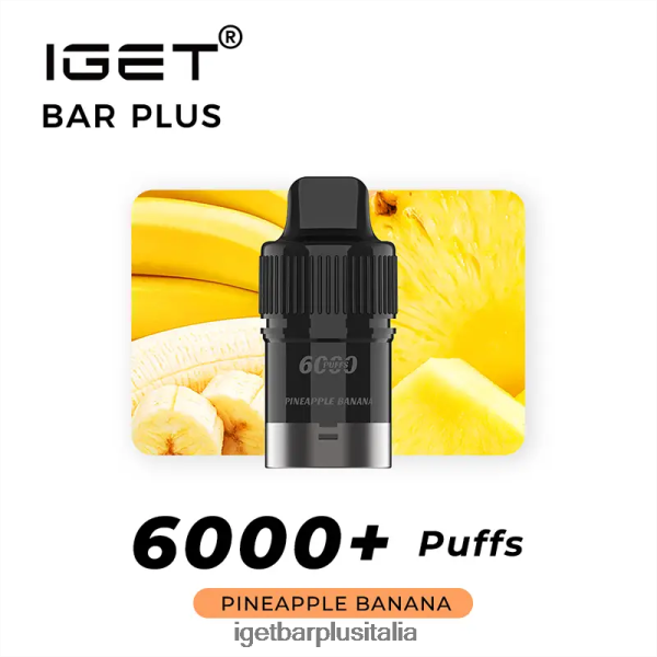 IGET Bar Italy | iget bar plus cialda 6000 puff banana all'ananas