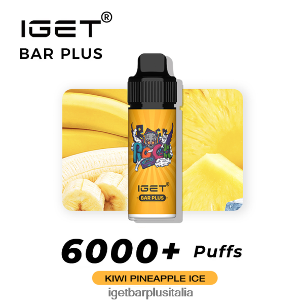 IGET E Cigarette | barra iget più 6000 sbuffi ghiaccio al kiwi e ananas