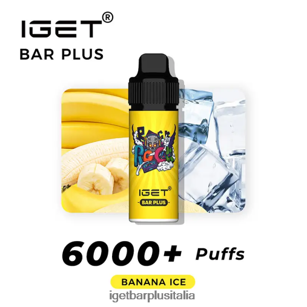 IGET E Cigarette | barra iget più 6000 sbuffi ghiaccio alla banana