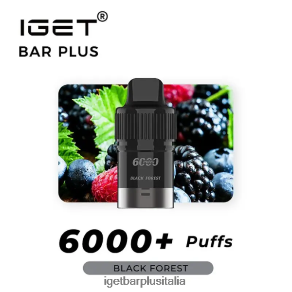 IGET Italy | iget bar plus cialda 6000 puff foresta Nera