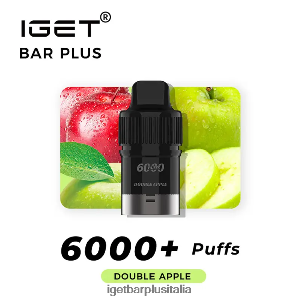 IGET Sigaretta Elettronica | iget bar plus cialda 6000 puff doppia mela