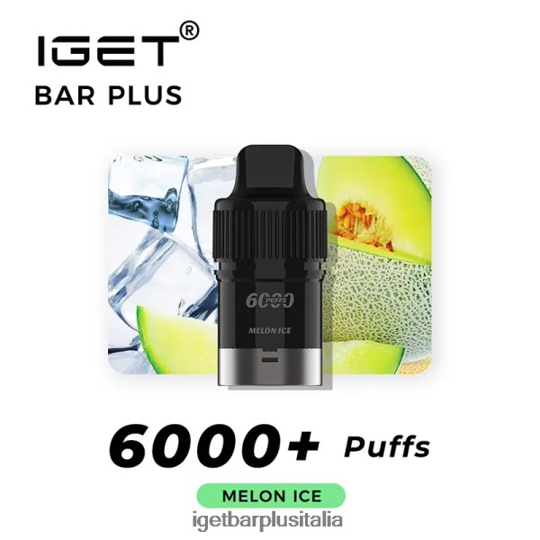 IGET Vape Online | iget bar plus cialda 6000 puff ghiaccio al melone
