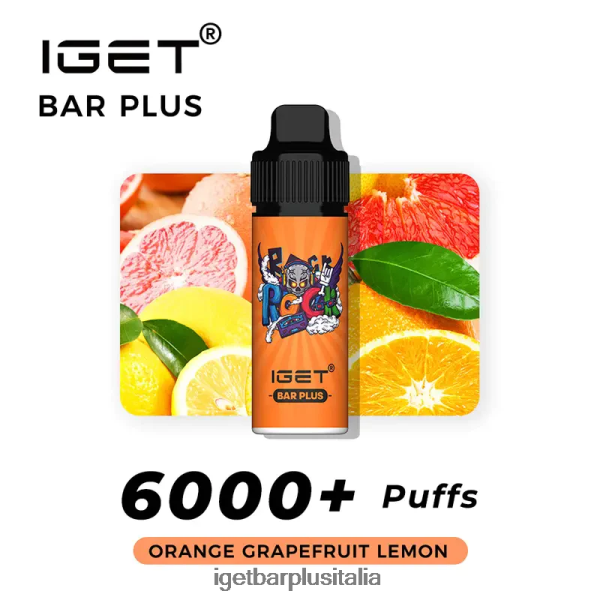 IGET Bar Italy | iget bar plus - 6000 boccate limone arancia