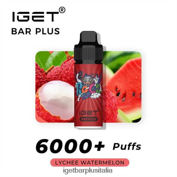 IGET Italia | iget bar plus - 6000 boccate anguria al litchi
