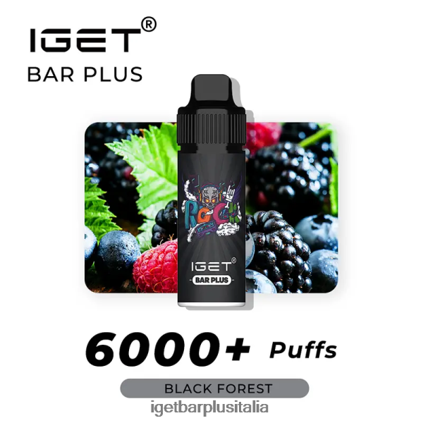 IGET Sigaretta Elettronica | iget bar plus - 6000 boccate foresta Nera